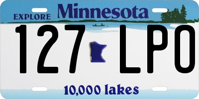 MN license plate 127LPO