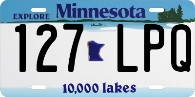 MN license plate 127LPQ