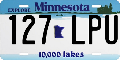 MN license plate 127LPU
