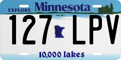 MN license plate 127LPV