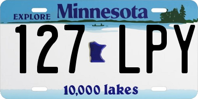MN license plate 127LPY