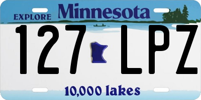 MN license plate 127LPZ