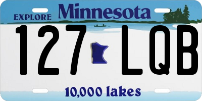 MN license plate 127LQB