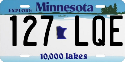 MN license plate 127LQE