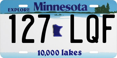 MN license plate 127LQF