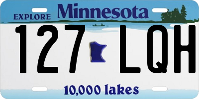 MN license plate 127LQH