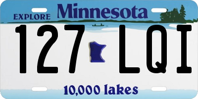 MN license plate 127LQI