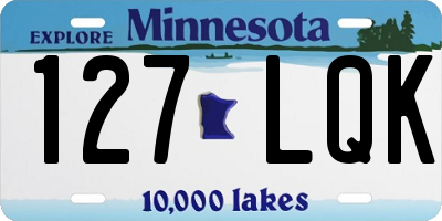 MN license plate 127LQK