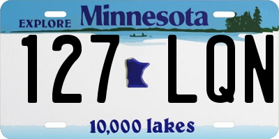 MN license plate 127LQN
