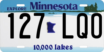 MN license plate 127LQO
