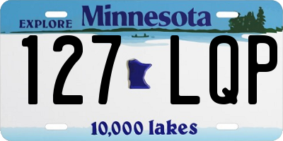 MN license plate 127LQP