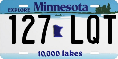 MN license plate 127LQT