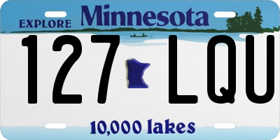 MN license plate 127LQU