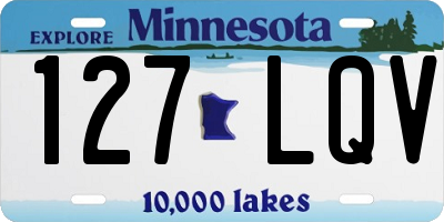 MN license plate 127LQV