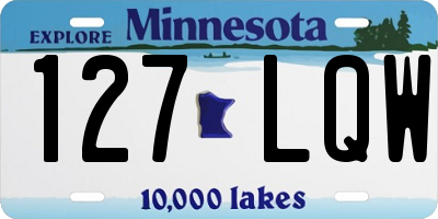 MN license plate 127LQW