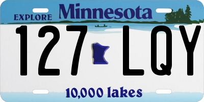 MN license plate 127LQY
