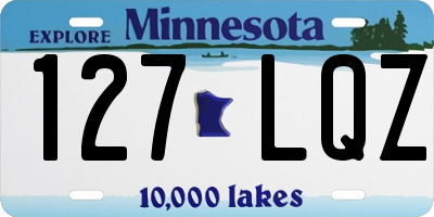 MN license plate 127LQZ
