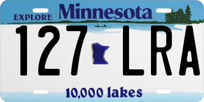 MN license plate 127LRA