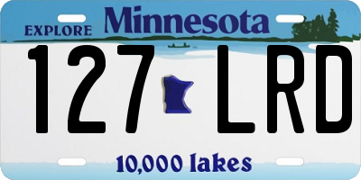 MN license plate 127LRD