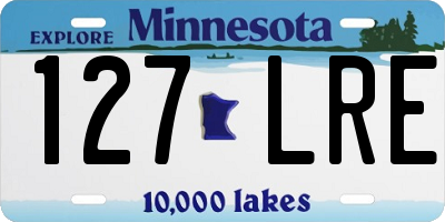 MN license plate 127LRE