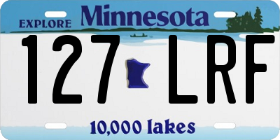 MN license plate 127LRF