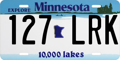 MN license plate 127LRK