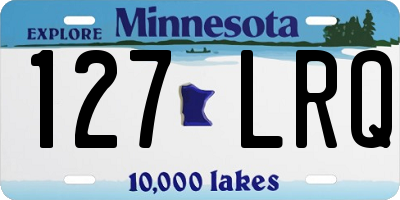 MN license plate 127LRQ