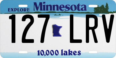 MN license plate 127LRV