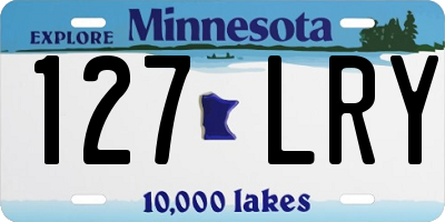MN license plate 127LRY