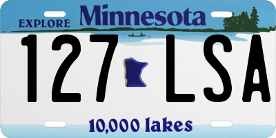 MN license plate 127LSA