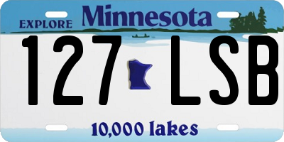 MN license plate 127LSB