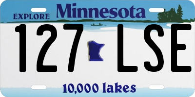 MN license plate 127LSE