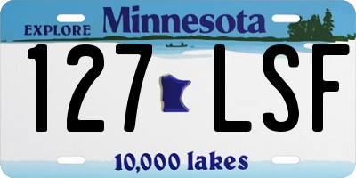 MN license plate 127LSF