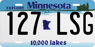 MN license plate 127LSG