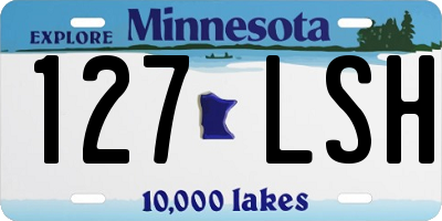 MN license plate 127LSH