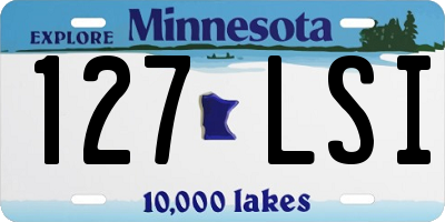 MN license plate 127LSI