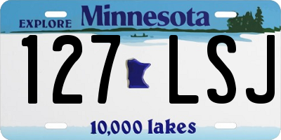 MN license plate 127LSJ