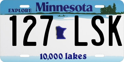 MN license plate 127LSK