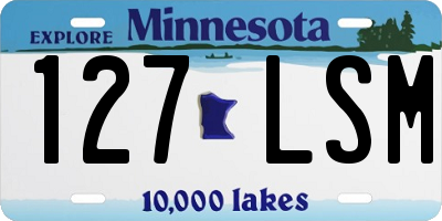 MN license plate 127LSM