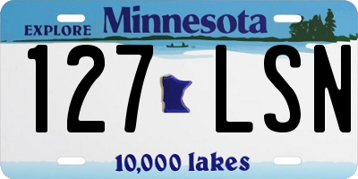 MN license plate 127LSN