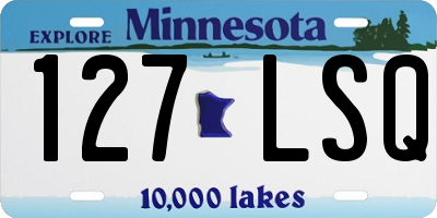 MN license plate 127LSQ