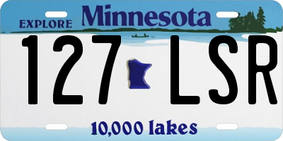 MN license plate 127LSR