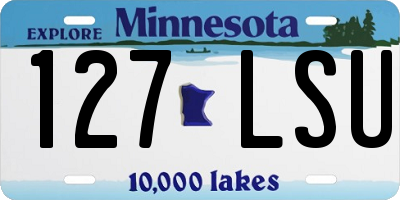 MN license plate 127LSU