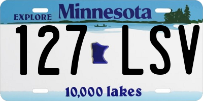 MN license plate 127LSV