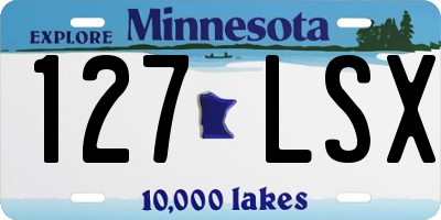 MN license plate 127LSX
