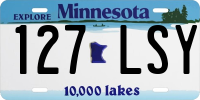 MN license plate 127LSY