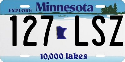 MN license plate 127LSZ