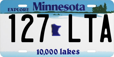 MN license plate 127LTA