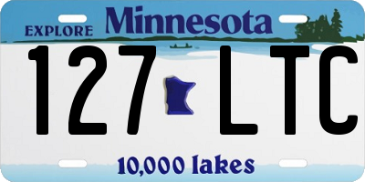 MN license plate 127LTC