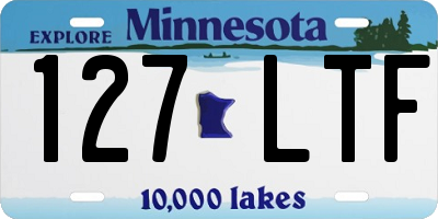 MN license plate 127LTF